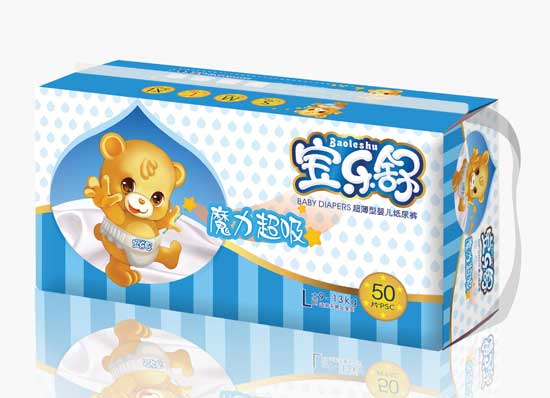  宝乐舒魔力超吸超薄纸尿裤大包L码