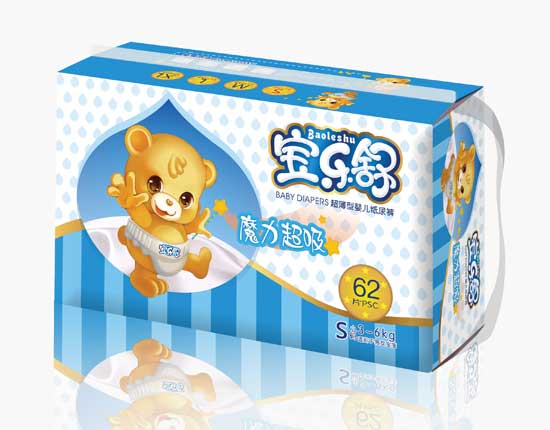  宝乐舒魔力超吸超薄纸尿裤大包S码