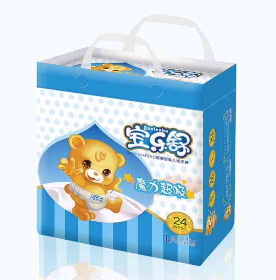  宝乐舒魔力超吸超薄纸尿裤小包L码