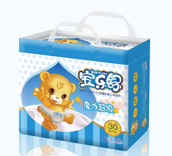  宝乐舒魔力超吸超薄纸尿裤小包S码
