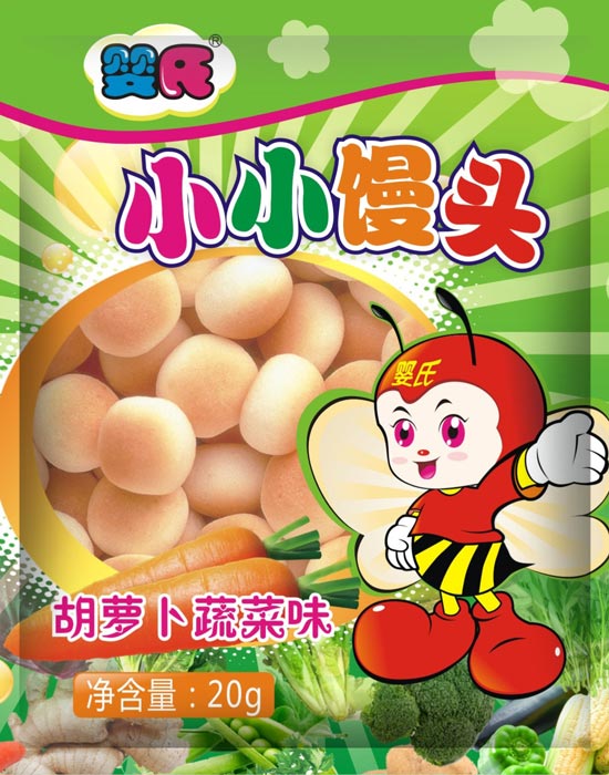 婴氏胡萝卜蔬菜味小小馒头