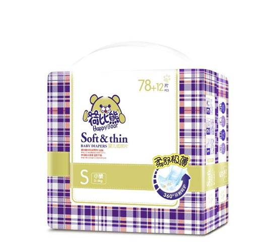 荷比熊婴儿纸尿片S78+12片