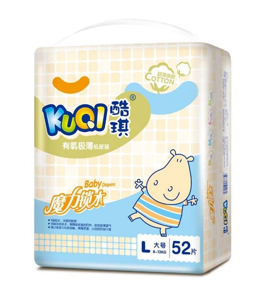 酷琪有氧极薄纸尿裤L52片