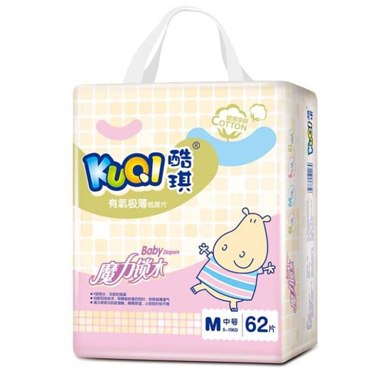 酷琪有氧极薄纸尿片M62片