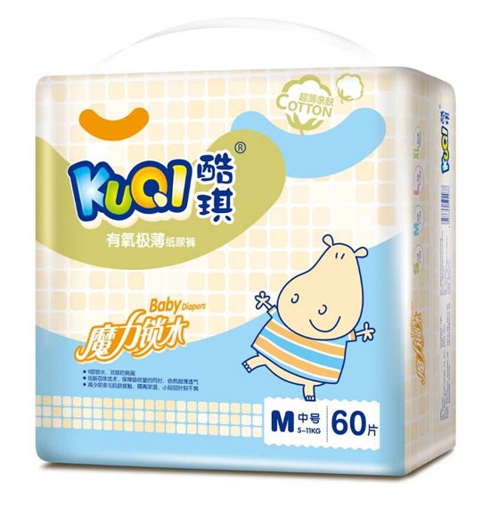酷琪有氧极薄纸尿裤M60片