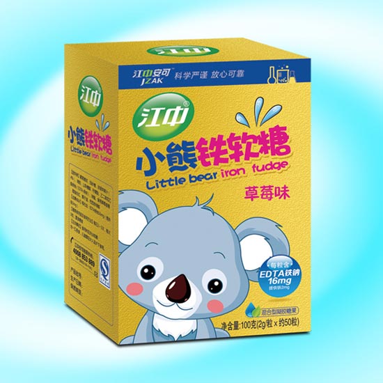 江中小熊铁软糖草莓味