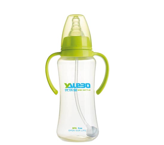优乐宝PP抗菌标准口径有柄自动奶瓶300ML(Y)