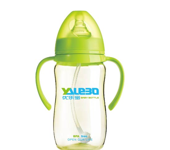 优乐宝PP抗菌宽口径有柄自动奶瓶300ML(Y)