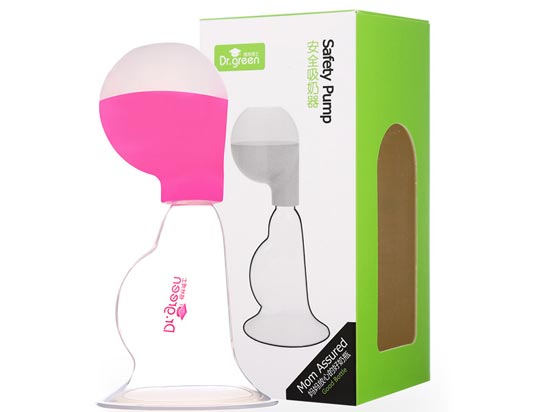 格林博士安全吸奶器红色
