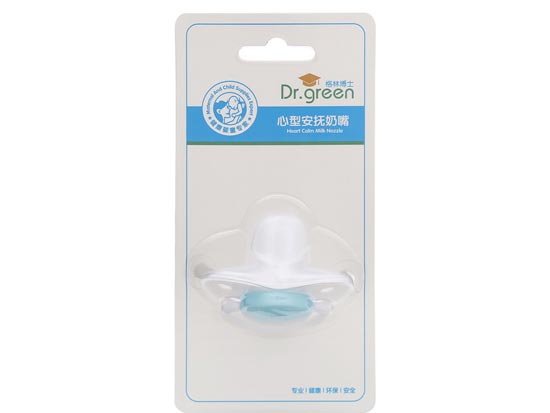 格林博士心型安抚奶嘴蓝色