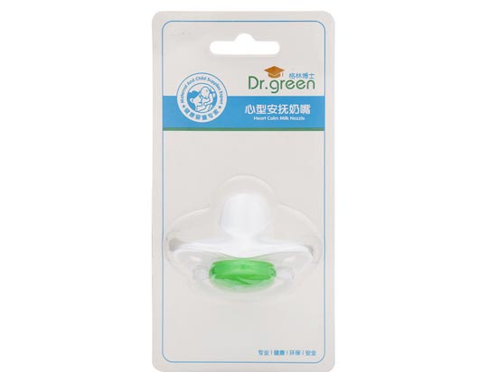 格林博士心型安抚奶嘴绿色