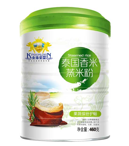  金盾爱婴果蔬缤纷护畅泰国香米蒸米粉