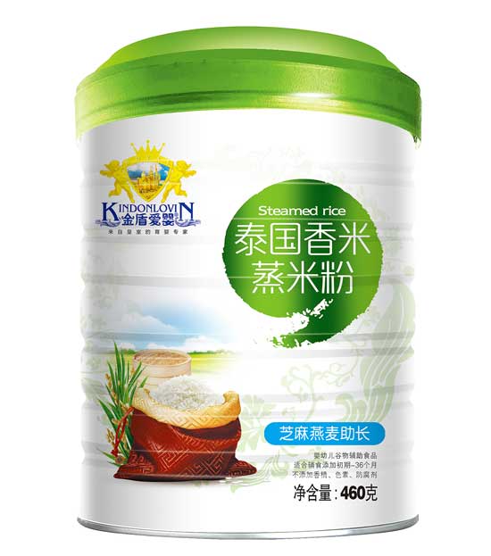  金盾爱婴芝麻燕麦助长泰国香米蒸米粉