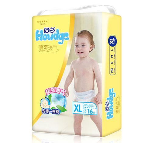 好之薄爽透气婴儿纸尿裤XL码16片