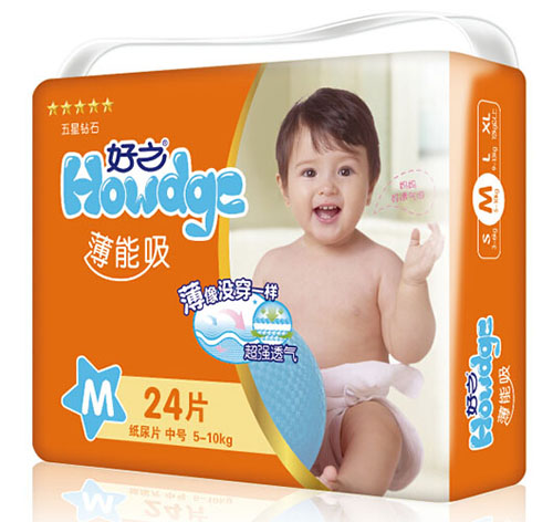 好之薄能吸婴儿纸尿片M码24片