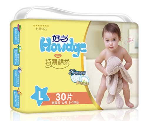好之特薄棉柔婴儿纸尿片L码30片