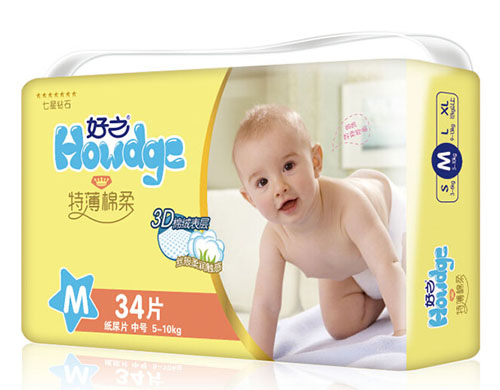 好之特薄棉柔婴儿纸尿片M码34片