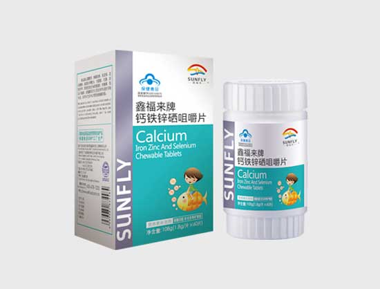 鑫福来牌钙铁锌硒咀嚼片
