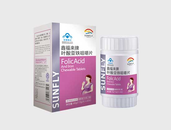 鑫福来牌叶酸亚铁咀嚼片
