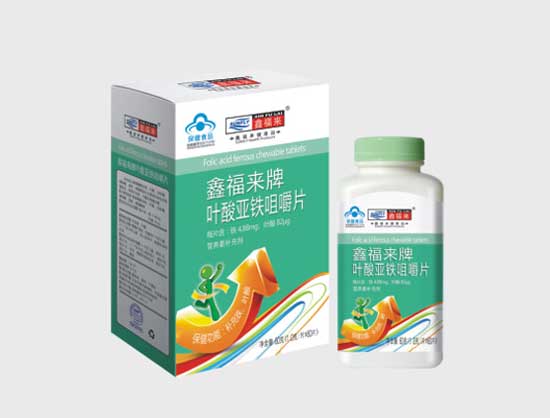 鑫福来牌叶酸亚铁咀嚼片