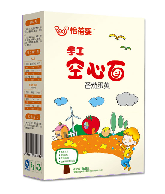 怡蓓婴番茄蛋花手工空心面