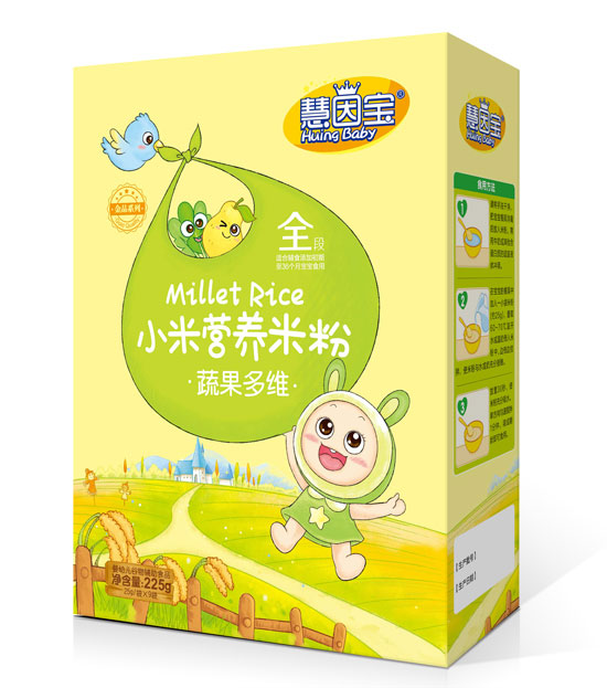  慧因宝蔬果多维盒装小米营养米粉