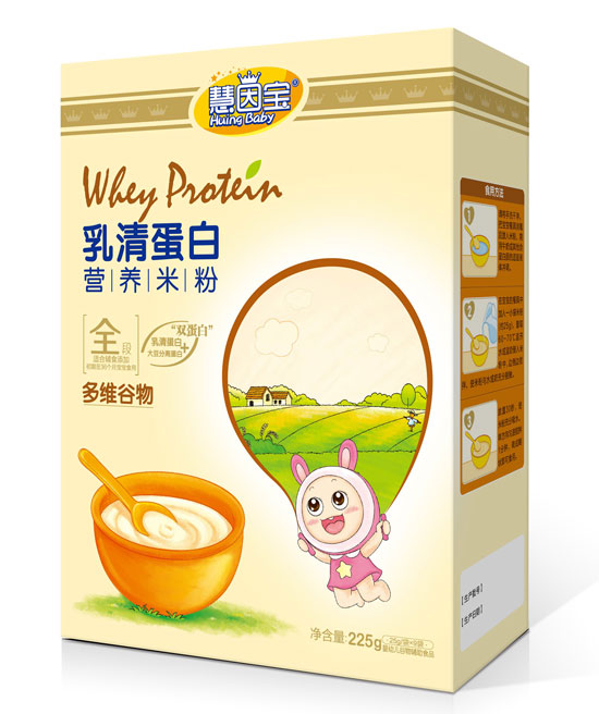  慧因宝多维谷物盒装乳清蛋白营养米粉