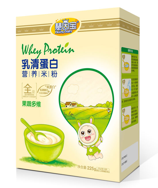  慧因宝果蔬多维盒装乳清蛋白营养米粉