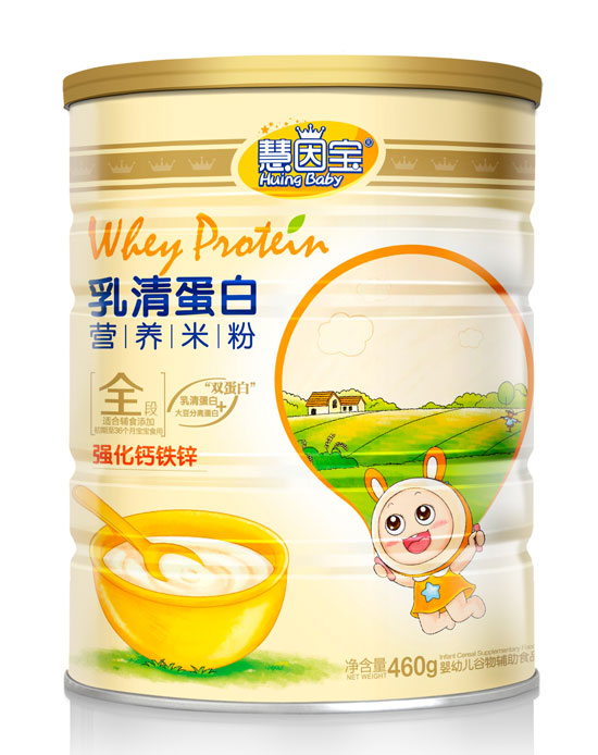  慧因宝强化钙铁锌乳清蛋白营养米粉