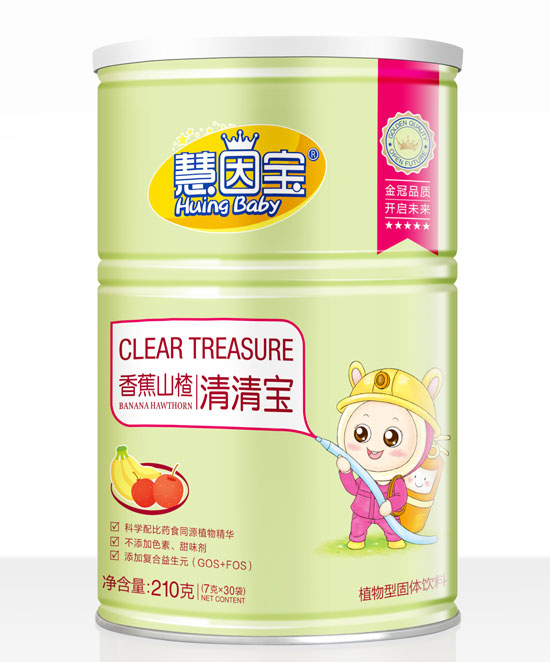  慧因宝香蕉山楂罐装清清宝