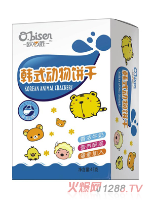 欧必胜韩式动物饼干（牛奶味）