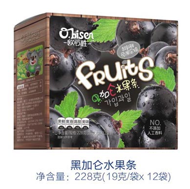 欧必胜黑加仑水果条