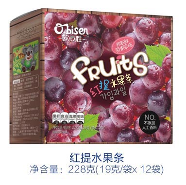 欧必胜红提水果条
