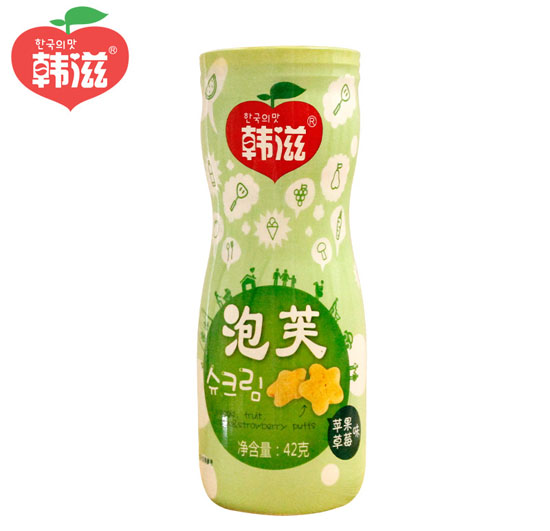 韩滋泡芙苹果草莓味