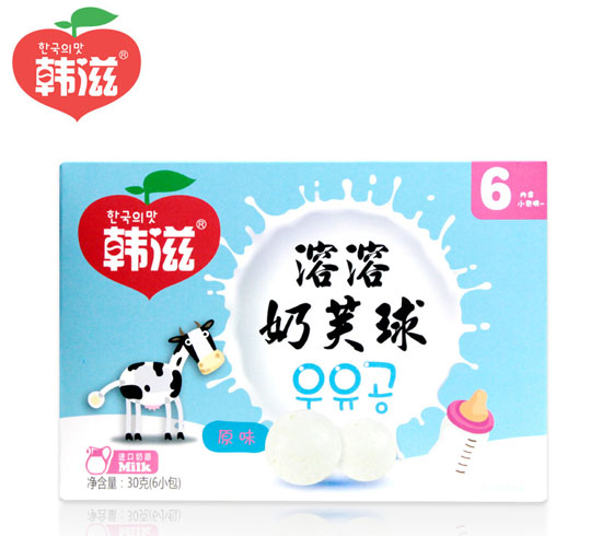 韩滋溶溶奶溶球原味