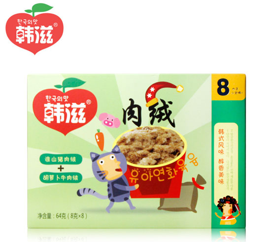 韩滋淮山猪肉绒+胡萝卜牛肉绒