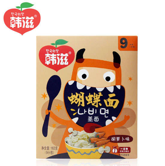 韩滋蝴蝶面胡萝卜味