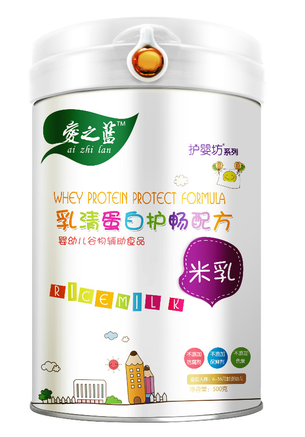 爱之蓝乳清蛋白护畅配方米乳