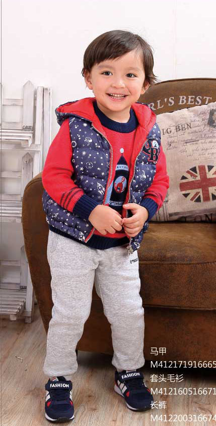 棉果果马甲 套头毛衫 长裤