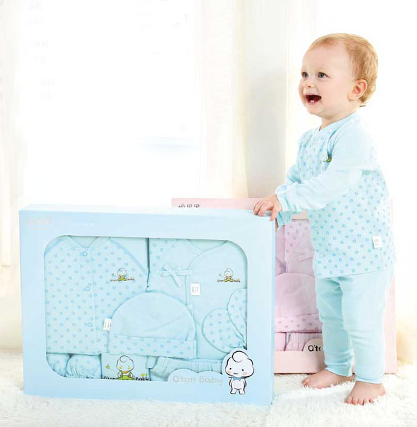 棉果果天然彩棉内衣蓝色