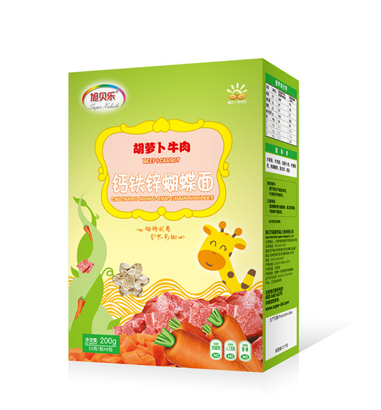 旭贝乐蝴蝶面（胡萝卜牛肉）