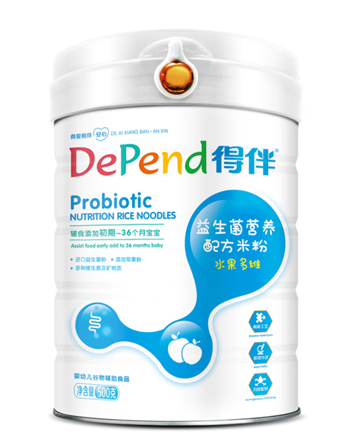 得伴益生菌营养配方米粉（水果多维）