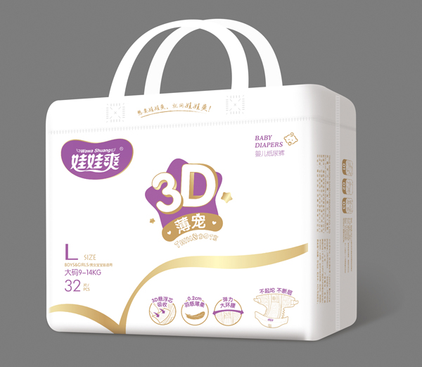 娃娃爽3D薄宠婴儿纸尿裤中包L22