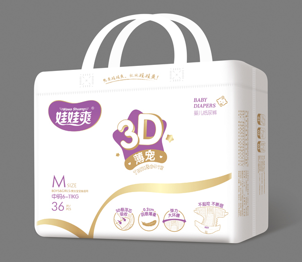 娃娃爽3D薄宠婴儿纸尿裤中包M36