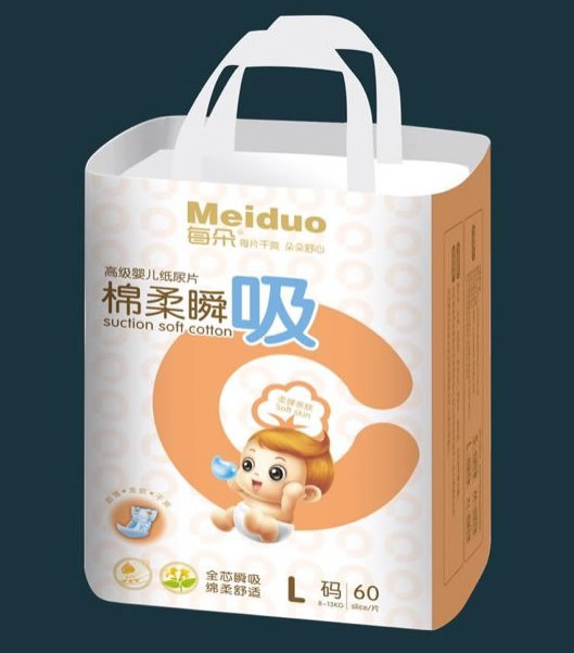 每朵绵柔瞬吸婴儿纸尿片L码60片黄