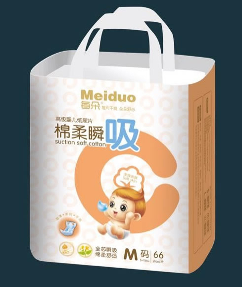 每朵绵柔瞬吸婴儿纸尿片M码66片黄