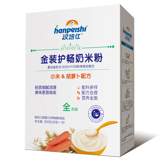 汉培仕金装护畅奶米粉 小米胡萝卜 盒装