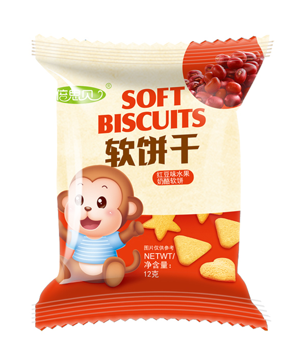 倍思贝红豆味水果奶酪软饼干12克