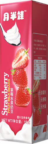 月半娃草莓水果奶豆长方形包