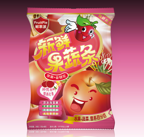 鲜萃派新鲜果蔬条苹果金银花